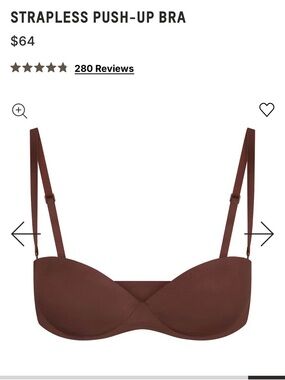 NWT Skims Ultimate Strapless Push up bra 36B